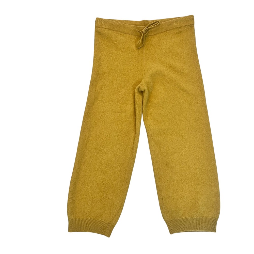 The Great Mustard Yellow 100% Cashmere Knit Lounge Pants Joggers Size‎ 2